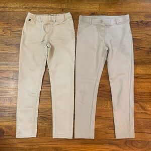 Girls Tan Khaki Jegging Legging Pant Bundle
Jordache Skinny Leg Khaki Jegging Je